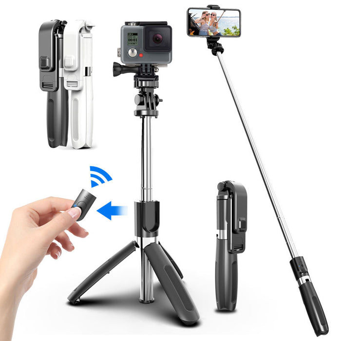 Wireless remote control Bluetooth selfie stick selfie god gopro camera live photo tripod.