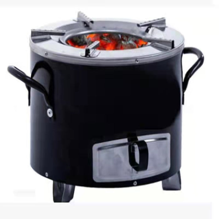 Portable camping for family charcoal pot wood stove stainless