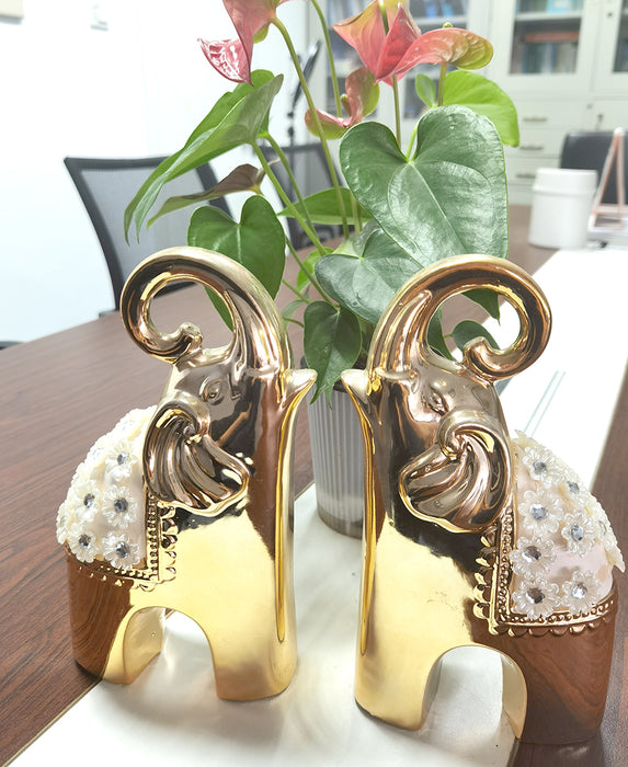 Creative home decoration crafts European elephant ornaments  One pair(2pcs)