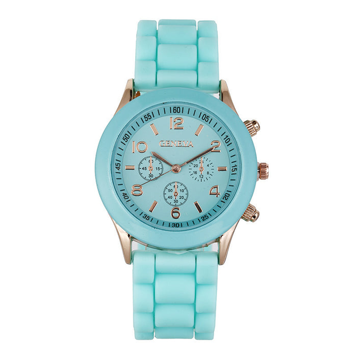 Silicone watch color jelly student leisure watch